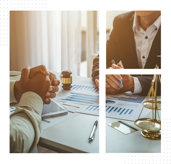 business lawyer sitting at desk