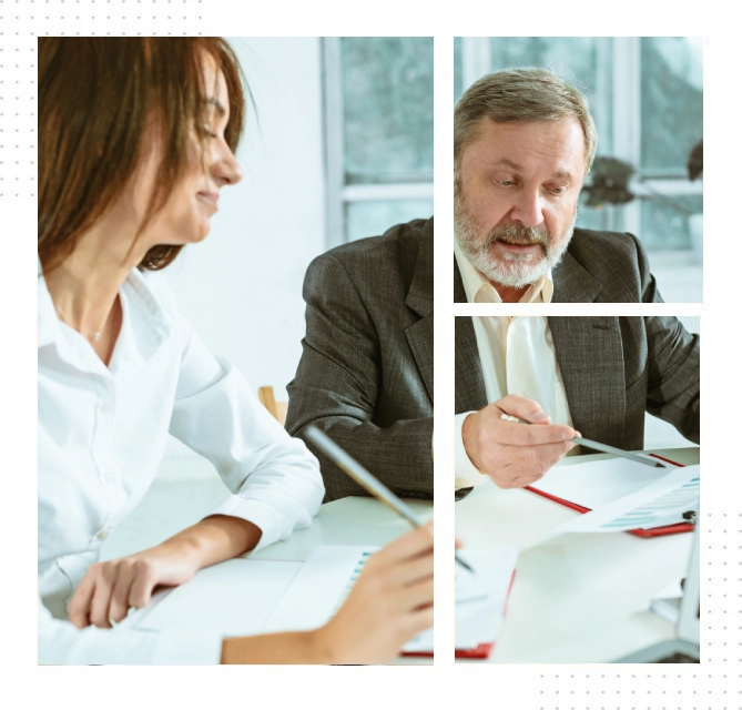 business attorneys working at desk